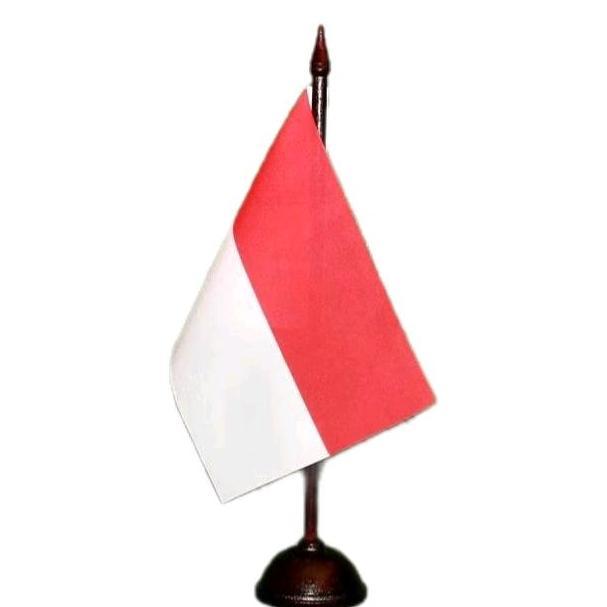 BENDERA MERAH PUTIH MEJA / BENDERA MEJA MERAH PUTIH + TIANG KAYU