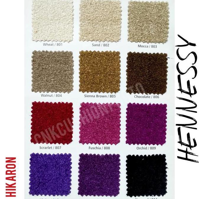 CAZANASHOP KAIN BLUDRU (SOFA MEUBEL / JOK / KURSI) HIKARON SUEDE - HENNESSY