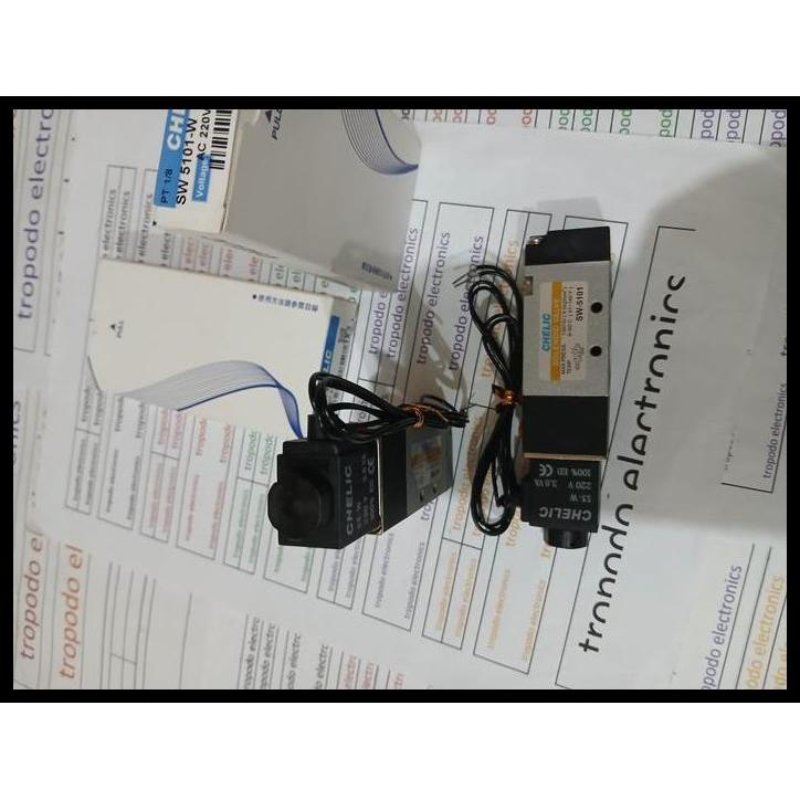 HOT DEAL SOLENOID VALVE PNEUMATIC 1/8 INCH 5/2 WAY 220 ACV CHELIC SV 5101 