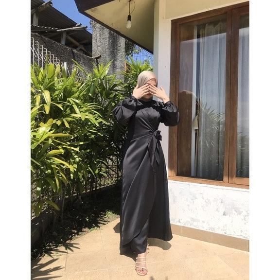 GAMIS ARABELLA DRESS GAMIS MUSLIM WANITA POLOS VELVET SILK ARABEL DRESS SATIN REMAJA BRIDESMAID PROM