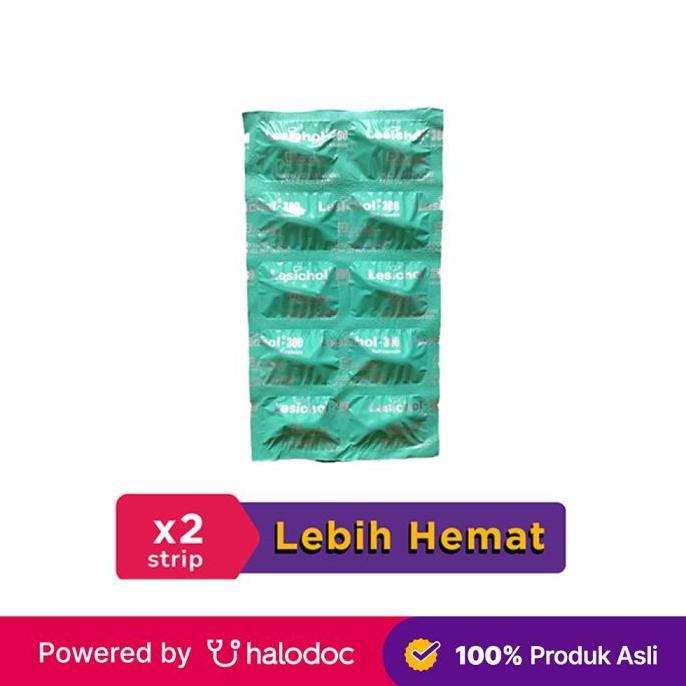 TERBARU - Lesichol 300 mg 2 Strip (10 Kapsul/Strip)