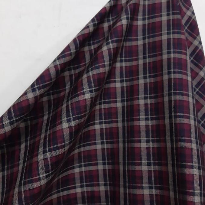 Ready Kain Kotak Yarndyed ( Merah Maroon - Hitam )