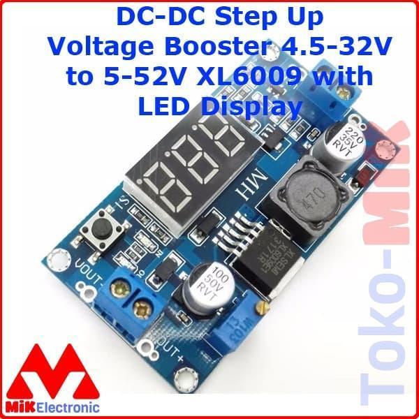 DC-DC STEP UP VOLTAGE BOOSTER XL6009 LED DISPLAY VOLT METER