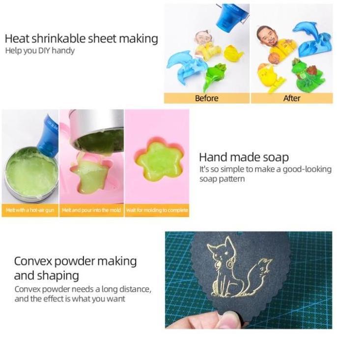 Allthebest Mini Hot Air Heat Gun Blower Dryer Shrink Alat Pemanas Elektrik HP DIY