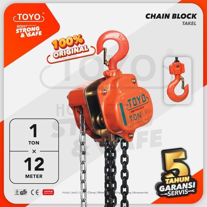 Chain Block / Takel 1 Ton x 12 Meter TOYO