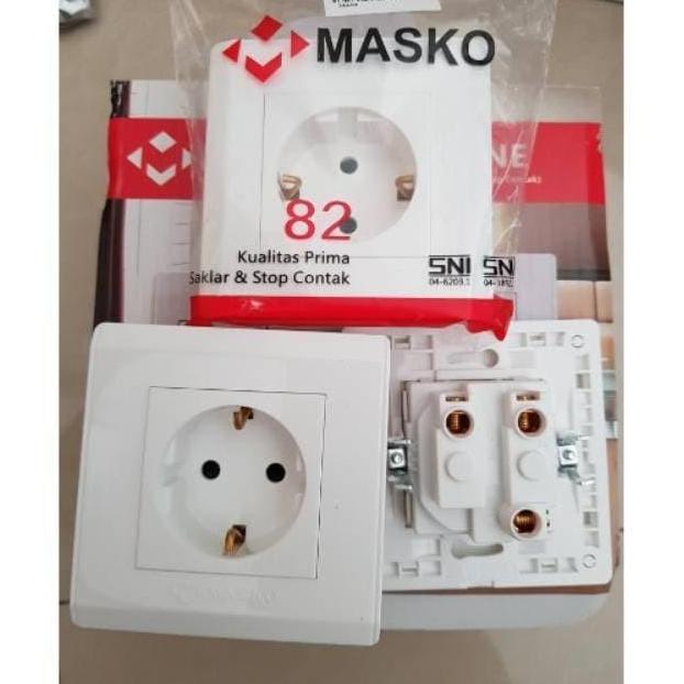 Allthebest MASKO TUNE STOP KONTAK T-1550 / Colokan Minimalis Tanam SNI