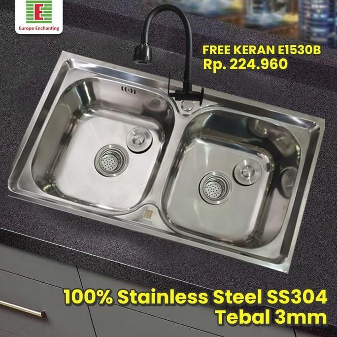 Set Sink Bak Cuci Piring Europe Enchanting E1075