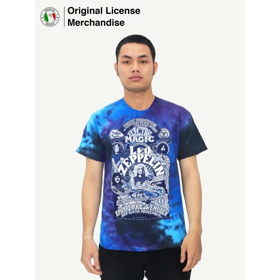 Ready Kaos Baju Tie Dye Full Print Pria Band Musik LED ZEPPELIN Wembley 71