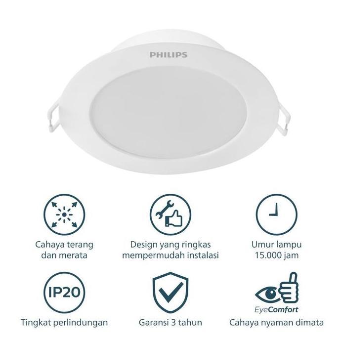 Lampu Philips Downlight Multipack Eridani LED18 D200 23W Watt 65K Putih
