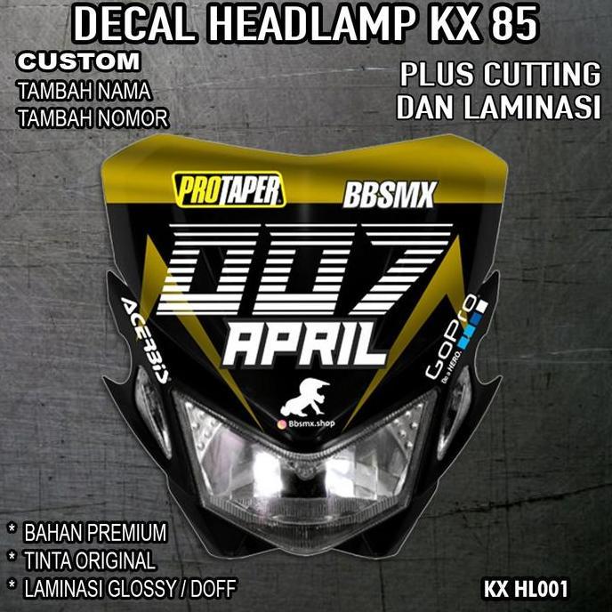 DECALL HEAD LAMP KX 85 BISA CUSTOM