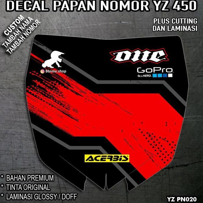 Decal  Papan  Nomor  YZ  450