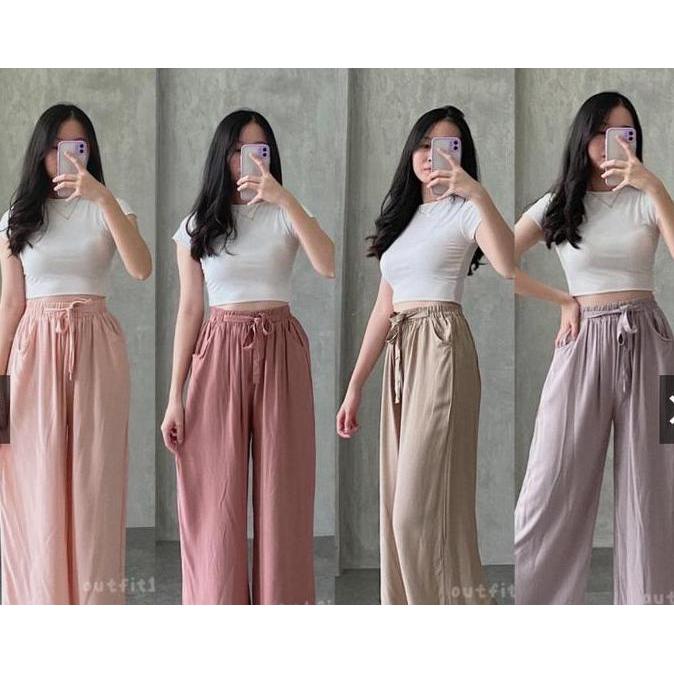 Logpranissa_ - KULOT RIBON PANTS / CELANA KULOT TALI / RAYON PREMIUM / UMBRELLA