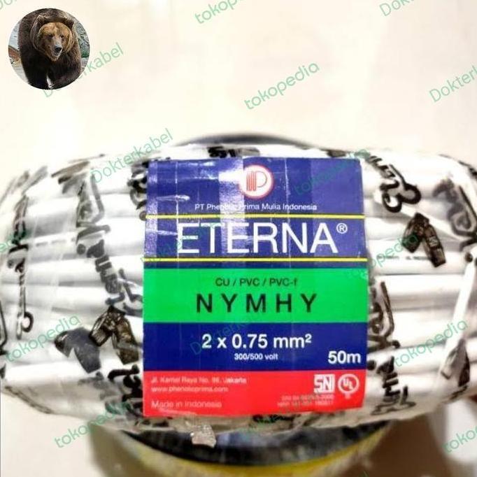 kabel serabut NYMHY 2 x 0.75. 2x0.75 eterna