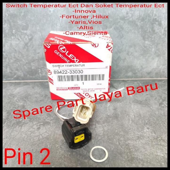 TERBARU SWITCH ECT SENSOR TEMPERATUR DAN SOKET ECT ALTIS YARIS SIENTA CAMRY ORIGINAL 2PIN 