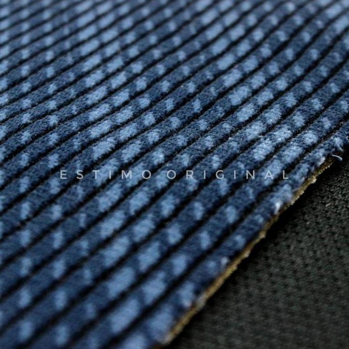 kain Jok Mobil bludru Fabric warna biru tua salur hitam soft Original Honda Stream Harga untuk per 1