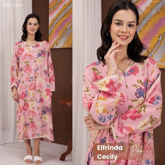 Oriana Homewear Daster Panjang Elfrinda Sizing Collection | Gamis Busui Hijab Friendly
