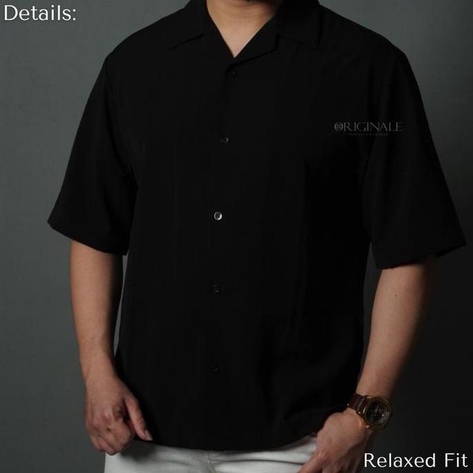 Ready Kemeja Pria - Kemeja Oversize Pria - Kemeja Polos Pria - Open Collar