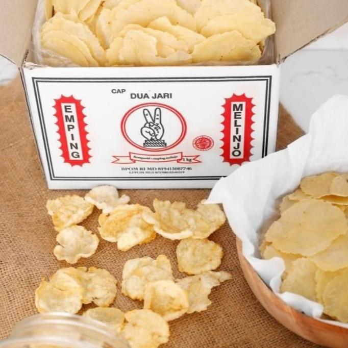 (Allthebest) Emping Melinjo Super mentah 1kg GROSIR