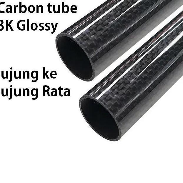 (Allthebest) Carbon Tube 3k 20mm x 18mm pipa carbon fiber karbon holow Glosy