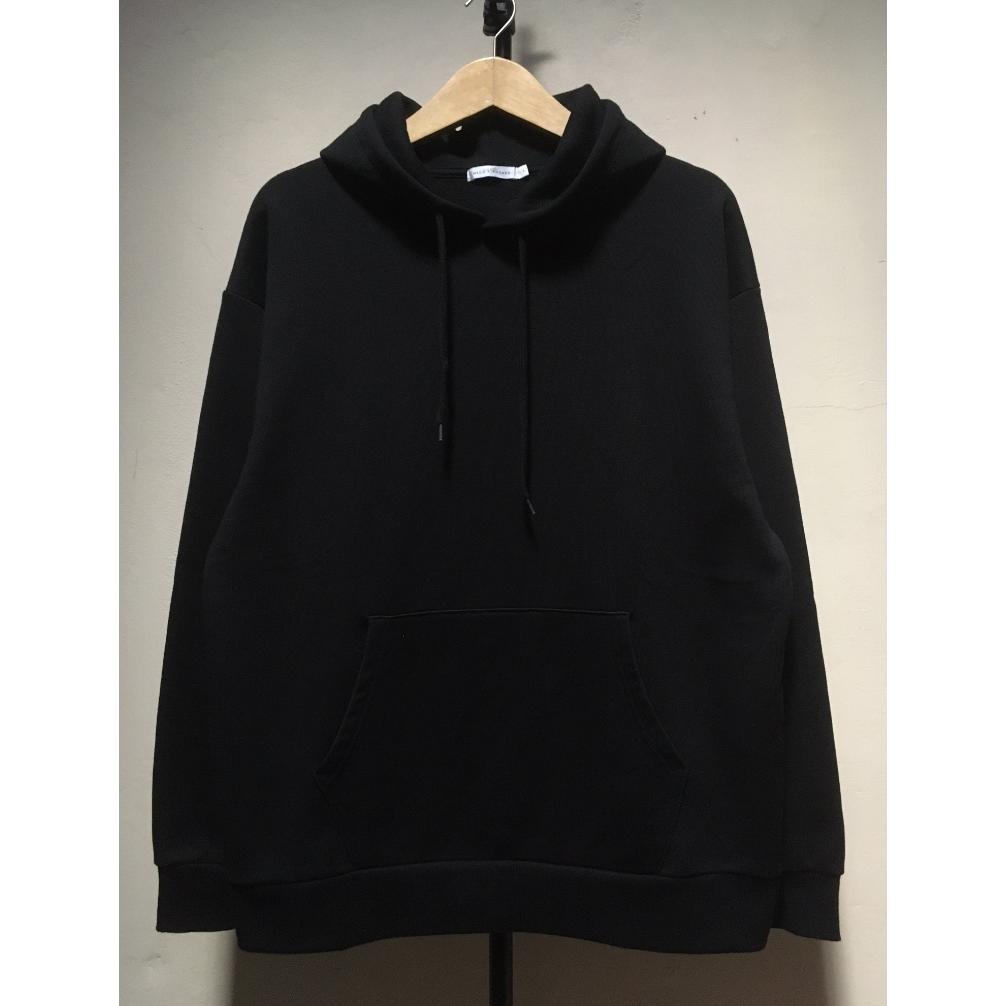 Pullover Hoodie Hitam Polos Basic Wego Standard