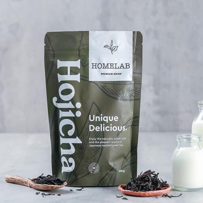 Fiksdone- Homelab Bubuk Minuman Hojicha Premium / Roasted Green Tea Hojicha Powder - 200G