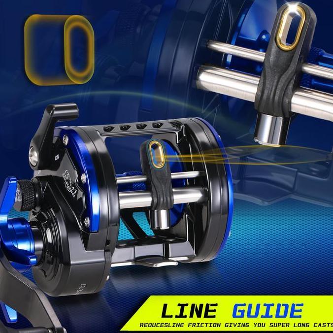 Sougayilang Drum Fishing Reel Trolling Fishing Reel Kekuatan Tarik Maksimum 30Kg Spingning Fishing R