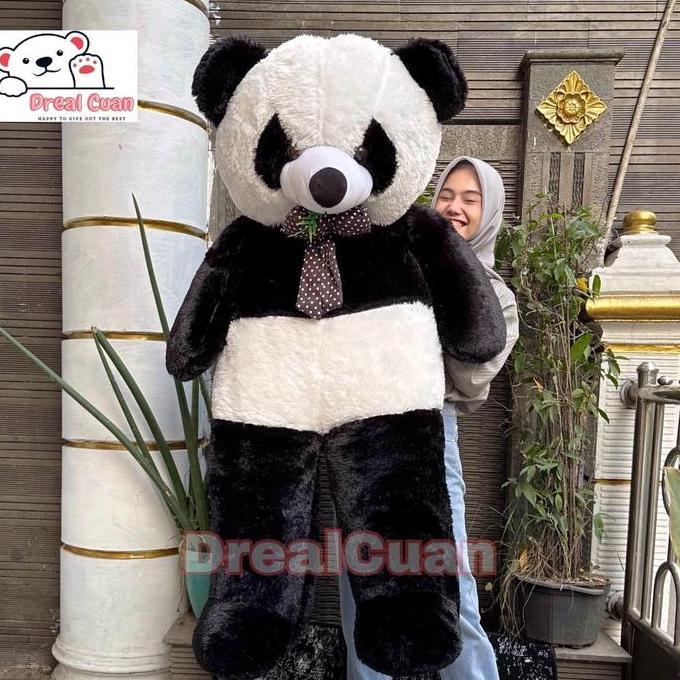 Boneka Panda Hitam Putih 1,3 Meter & 1,5 Meter Super Jumbo Premium Dolls Set Hadiah boneka teddy bam