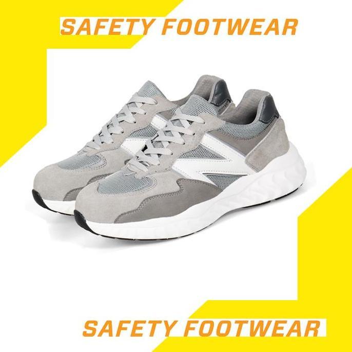 Safety Footwear Sepatu Safety Import Pria Wanita Model Sport Anti Paku Ujung Besi Berat Ringan Mater