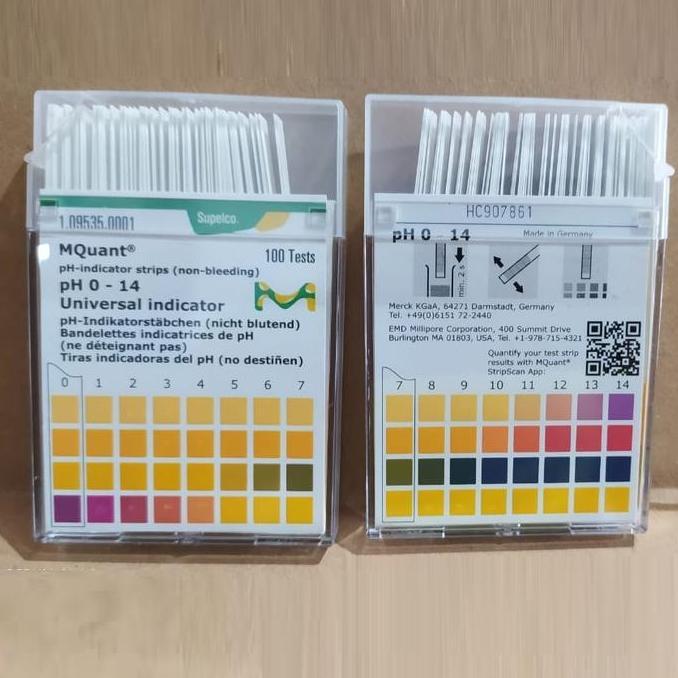 Medkit- Universal Indicator Ph Paper Kertas Ph Strip 0-14 9535 Merck Germany