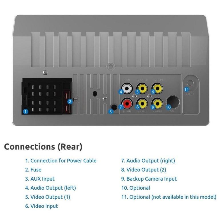 Stok Tersedia Cod - 7 Inch Double Din Head Unit Mp5 Player Touch Screen Bluetooth 7021 7018B 7010B