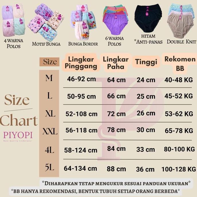 Nixwhat- Celana Dalam Wanita 6Pcs Motif Bunga Katun Cd Wanita Grosir Konveksi