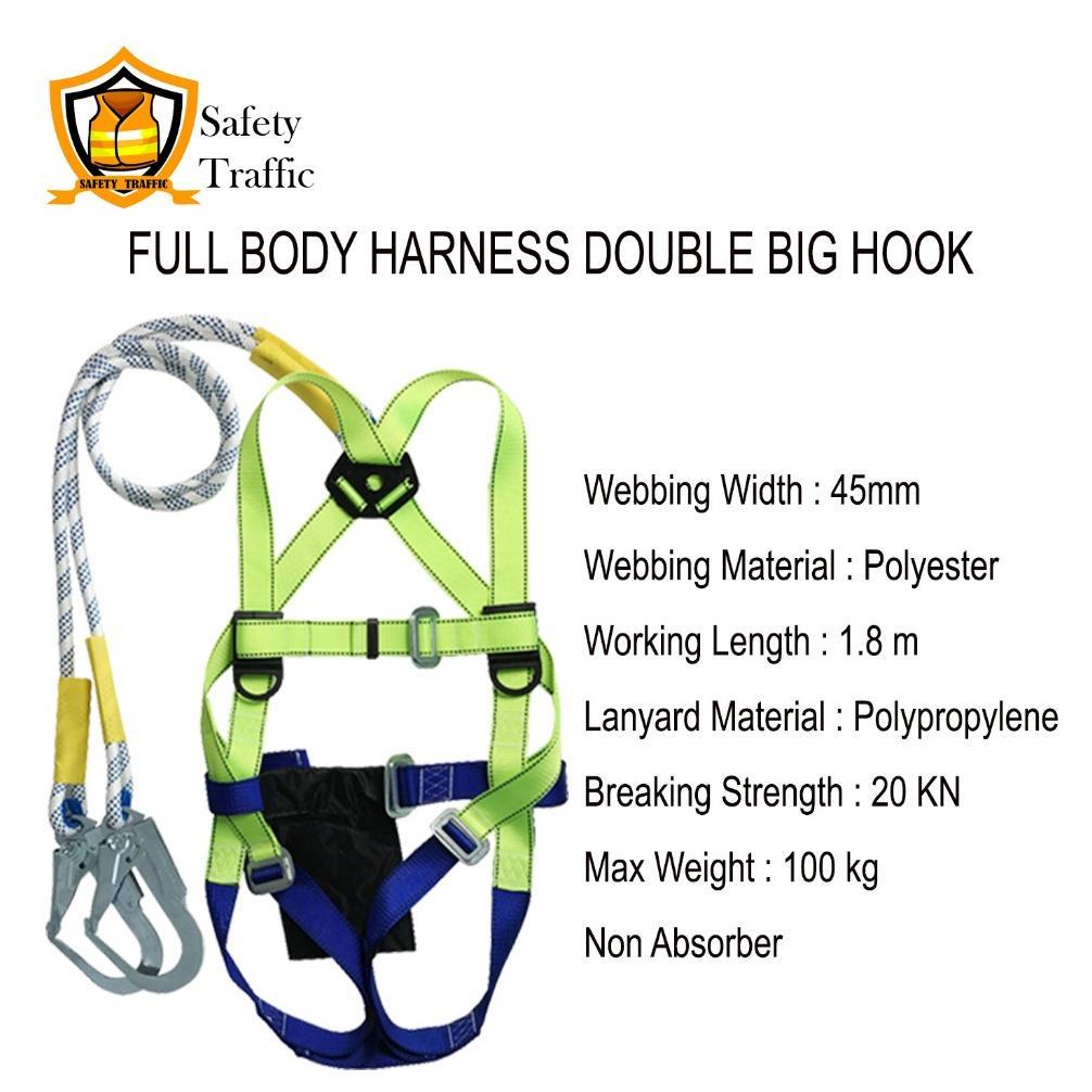 Full Body Harness Double Big Hook / Safety Body Harness Double Big Hook Lanyard
