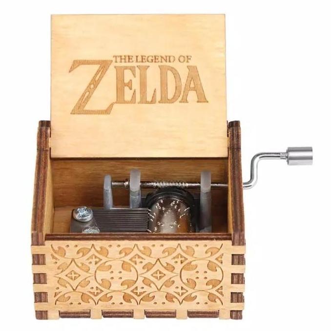 mifasava - kotak musik zelda wooden music box vintage kado mainan unik