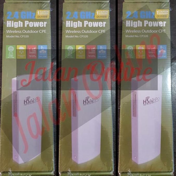 TERBARU - HS AirPo CP320 2.4Ghz 500MW Wireless Outdoor CPE sperti Totolink CP350