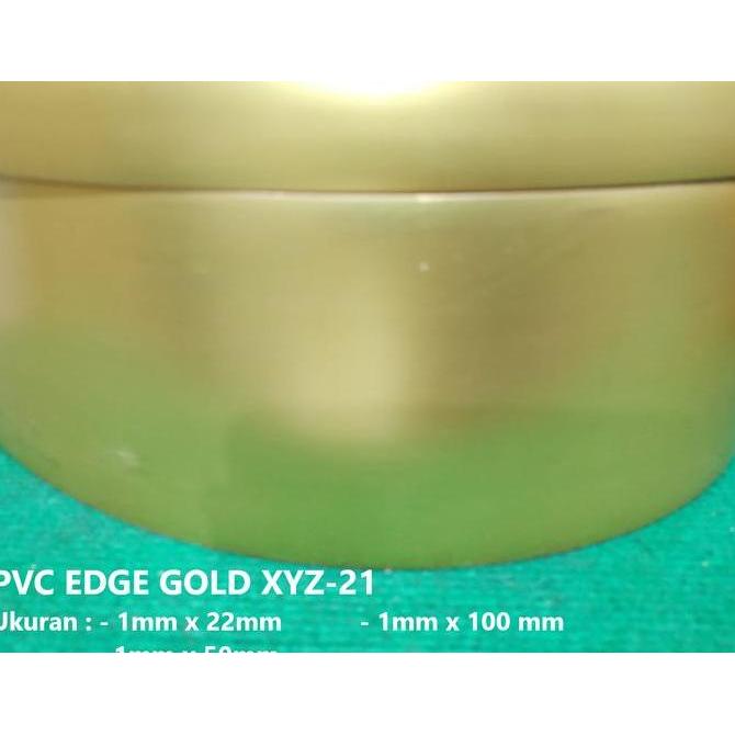 * GOLD PVC EDGING HPL EDGE BANDING STRIP LIS DOOR CABINET 1MMX22 50 100 *