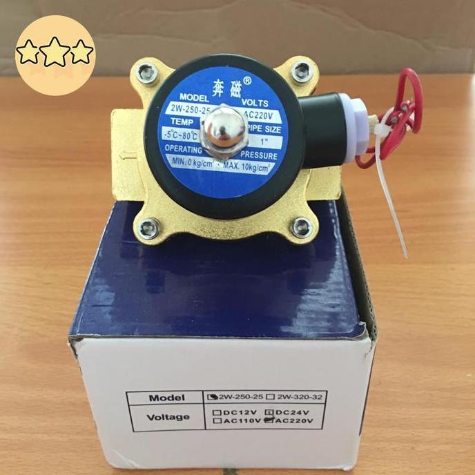SOLENOID VALVE 2W-250-25 220V 1 INC KRAN WATER DN25 2W 250 25 UW-25 1"