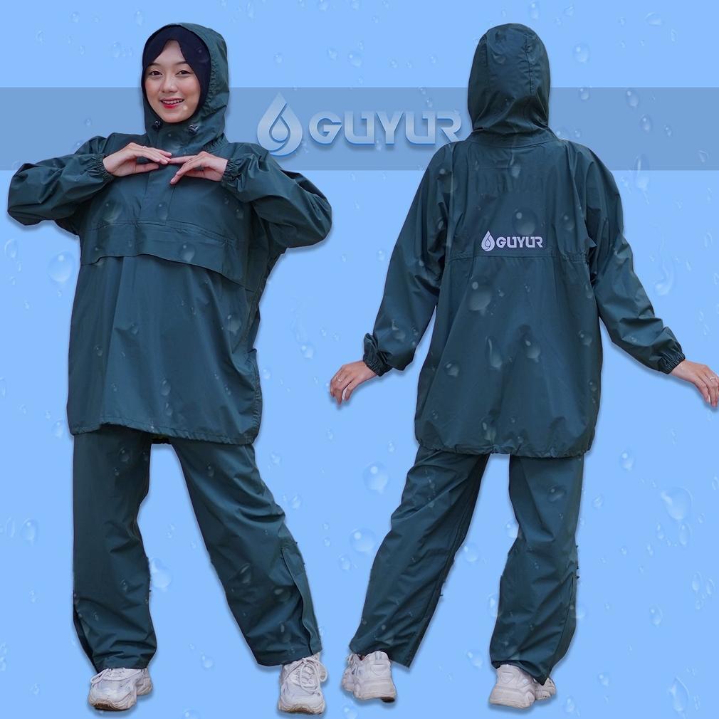 ORIGINAL JAS HUJAN KANGAROO RAINCOAT SAKU ANTI BOCOR KANTUNG KANGGURU SETELAN PRIA WANITA DEWASA RAI