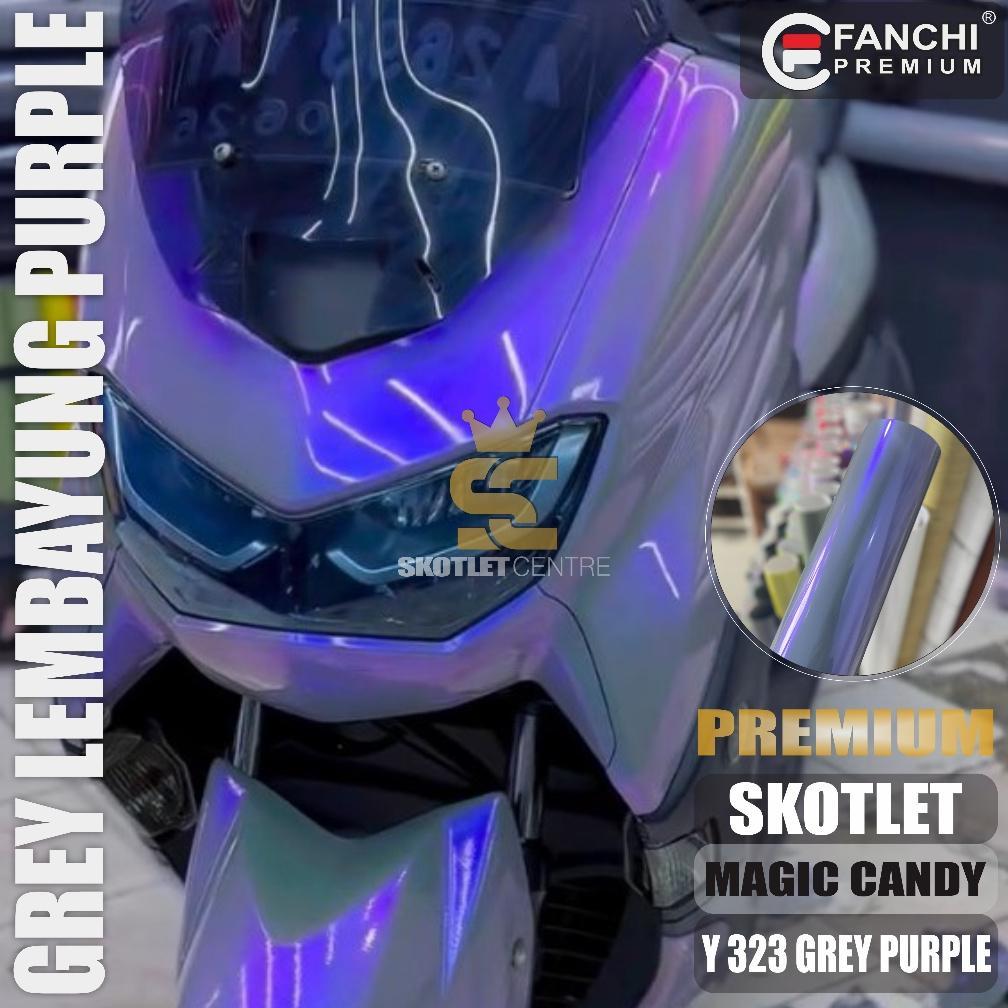 PROMO Stiker Skotlet Lembayung Sticker Motor Magic Candy Glossy Sticker Bunglon Gloss Grey Flip Mera