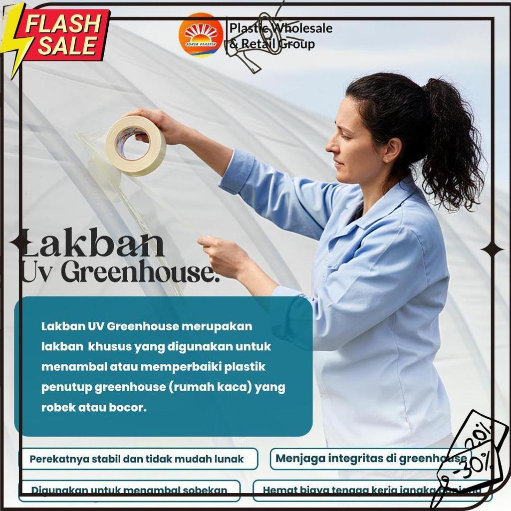 Lakban Plastik Uv Toyotani 10Cm X 15M Premium | Solasi Repair Tambal Plastik Greenhouse Kuat Tahan P