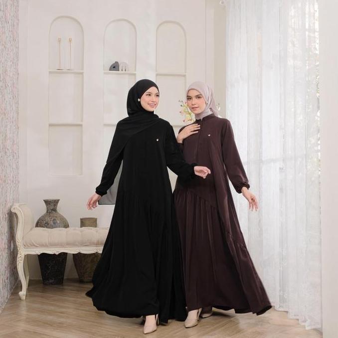 By Dolla - Sabiya Dress- Gamis Hari Raya & Harian - Bahan Lembut Dingin - Desain Elegan Polos - Nyam
