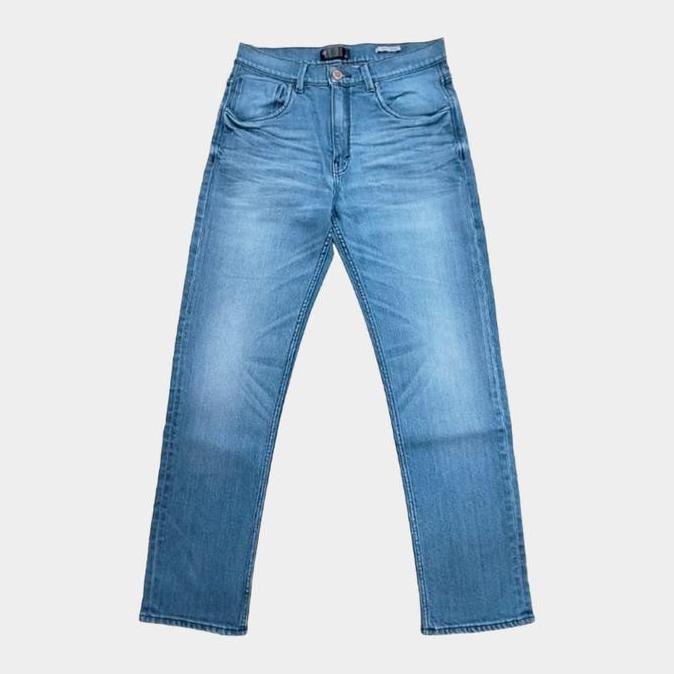 Emba Denim - Rain Celana Panjang Pria Denim Regular Fit Light Stone Jeans Original