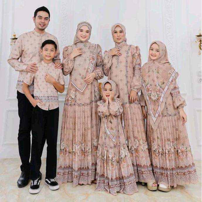 Gamis Couple Family Terbaru Inayah Family By Ac Original / Gamis Syar'i Ibu Dan Anak / Couple Family