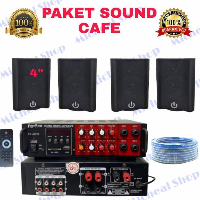 Paket Sound Sistem Cafe Indoor 4 Titik Termurah