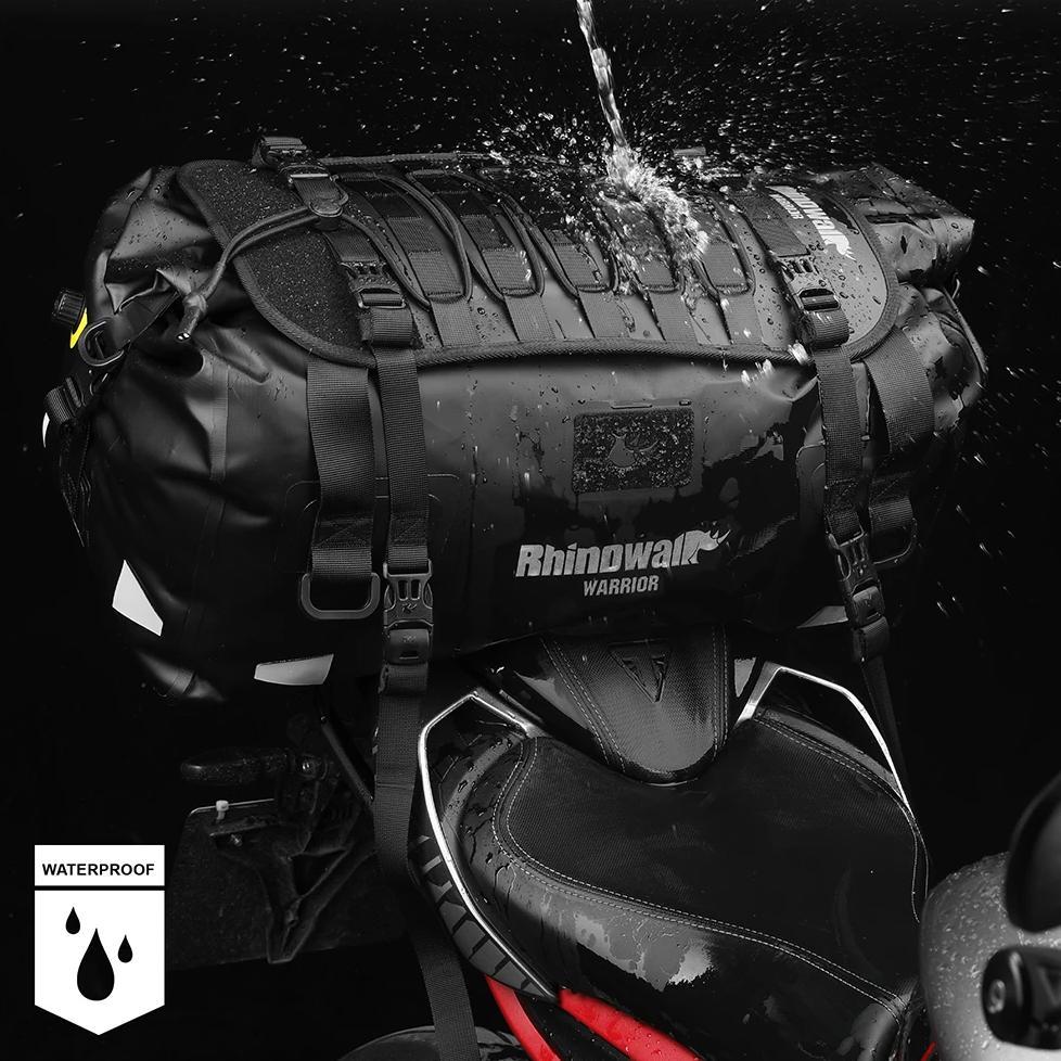 Rhinowalk Motorcycle Saddle Bag Waterproof 20L/40L/65L Universal Pannier Side Bag Top Travel Luggage