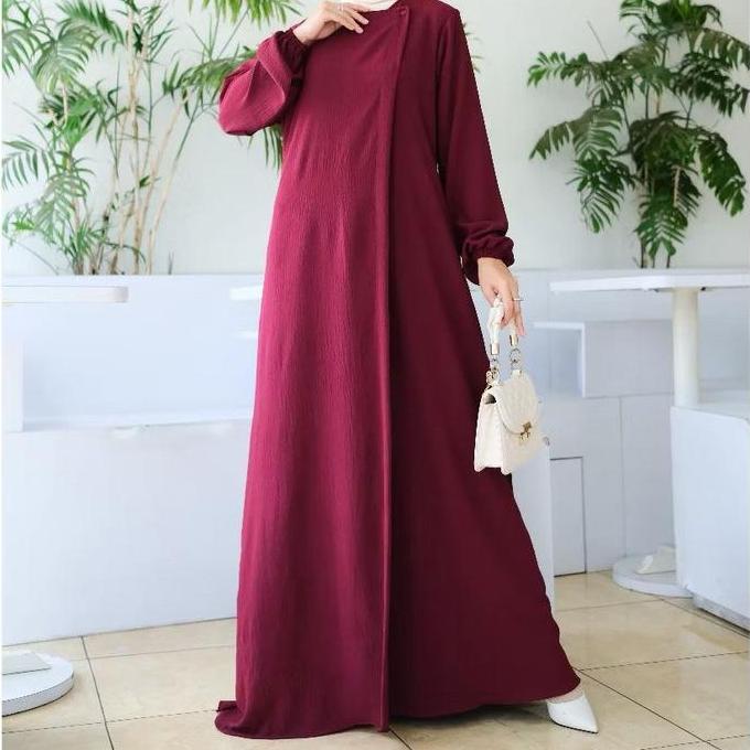 Gamis Maryam Dress Simple Lebaran Kekinian FW