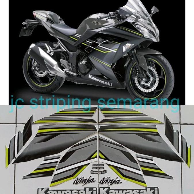 NEW striping ninja fi 250 abs 2017 abu hitam