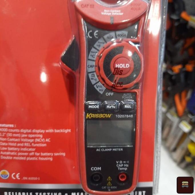 KRISBOW Dital Clamp Meter AC 400A / Tang Ampere Dital
