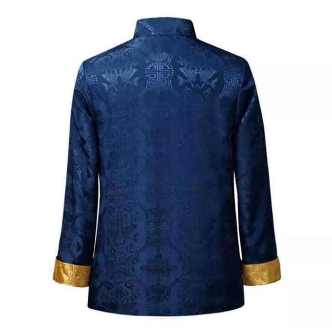 Baju Cina Pria Baju Cheongsam Bolak Balik Lengan Panjang Pria FZ