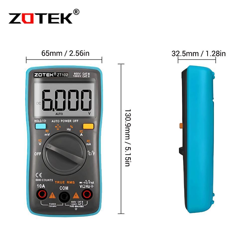 Avometer Digital Zotek Zt102 / Multitester Digital Zt102 Original