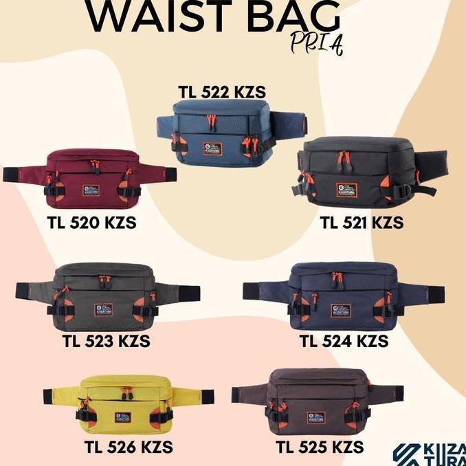 Tas Selempang Pria Distro Kecil Hitam Simpel Murah Waistbag Cowok